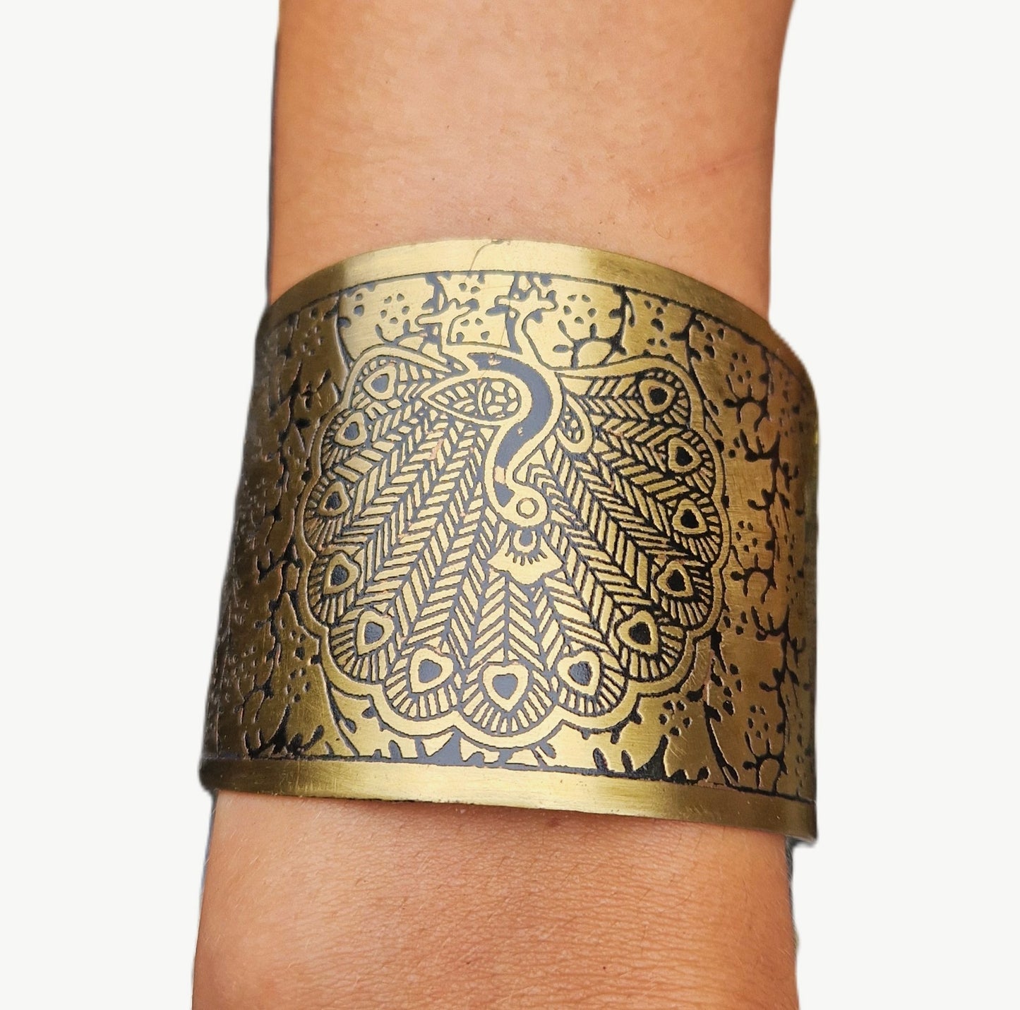 Armband mit Pfau in Kupfer