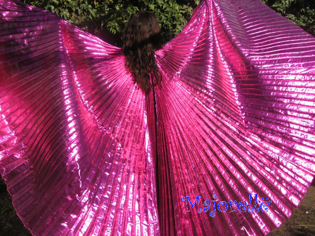 Isis Wings Organza Lamé in Fuchsie