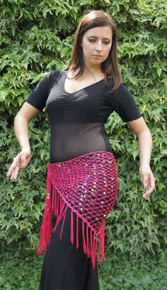 Wunderschöner Bauchtanzbody mit transparentem Bauchnetz
