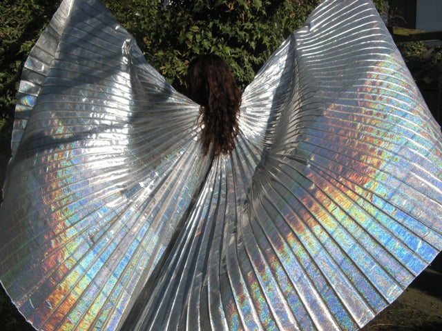 Isis-Flügel in Silber aus hochwertigem Organza