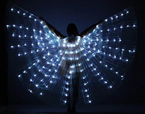 Isis Wings Organza mit weißen LED-Lichtern