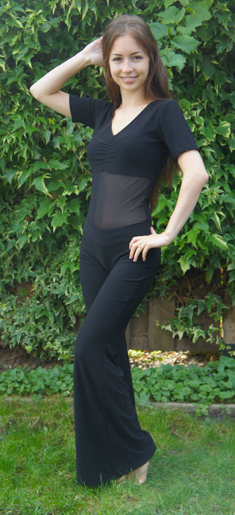 Wunderschöner Bauchtanzbody mit transparentem Bauchnetz
